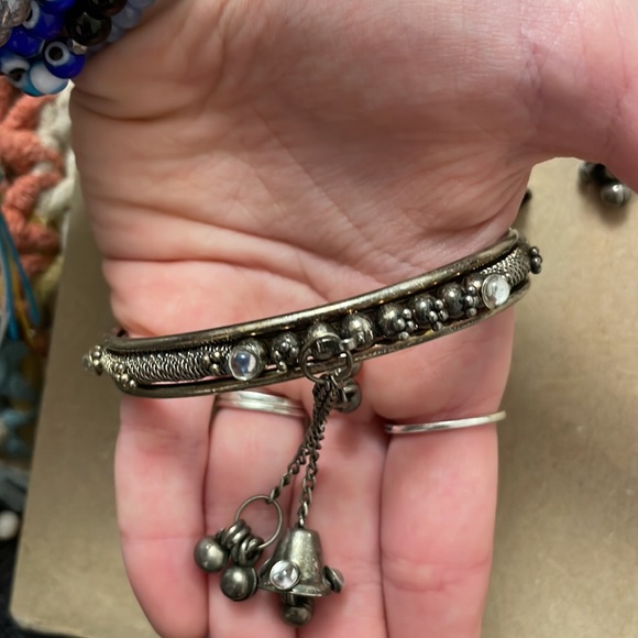 SILVER VINTAGE BANGLE BRACELETS x3 - Picture 2 of 2